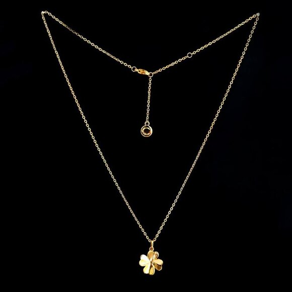 Four Leaf Clover Pendant Necklace for Women, 14K Gold Plated heart clover Neckla - Picture 8 of 9